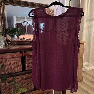 Torrid Sheer Plum Sleeveless Top